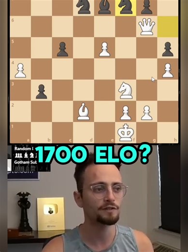 crazy game...1700? | GUESS THE ELO #chess #gothamchess #chesstok @GothamChess