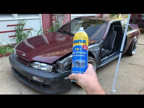 How to remove overspray from windows