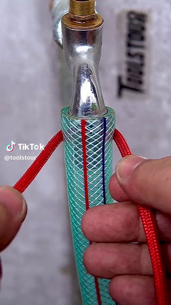 When you don’t have hose clamps #toolstour #hoseclamps #plumbing #gardening #sprinkles