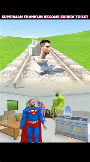 🤯Superman Franklin & Iron Man Become Skibidi Toilet #shots #gta #gaming #viral