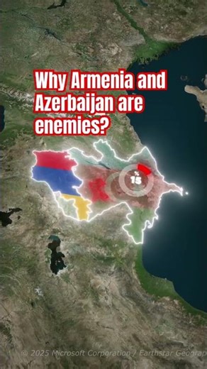 Why Armenia and Azerbaijan are enemies? #facts #didyouknow #why #war #find #frequently #countries