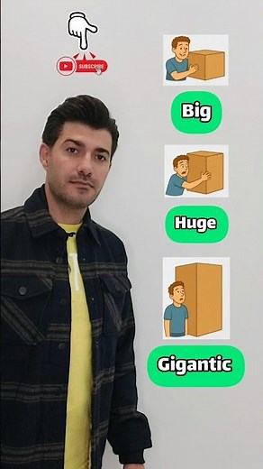 Big, Huge, or Gigantic? 🤔 #learnenglish #english #englishvocabulary