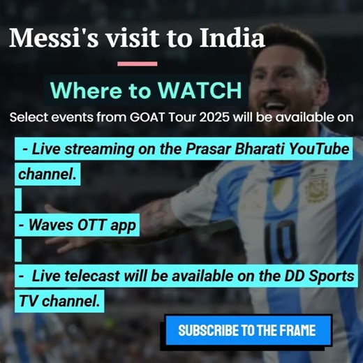 MESSI in INDIA(where to watch) - The Frame #messi #india
