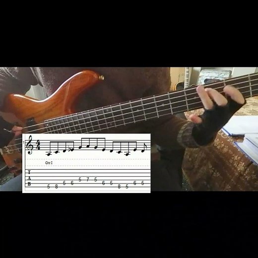 A Locrian Hybrid Pentatonic Lick (with tabs) - DP's Bass Encyclopedia #basslessons #bass