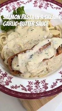 Salmon Pasta -Garlic Butter Sauce