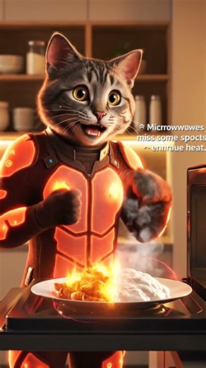 Why Microwave Food Heats Unevenly 🔥 | SmartCat Explains in 8 Seconds!