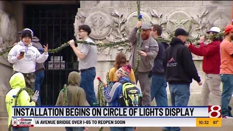 Installation begins on Circle of Lights display