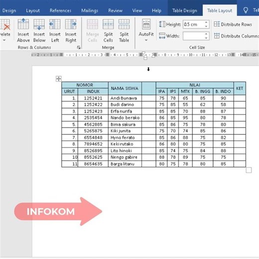 Secret How to quickly delete columns in a Word table