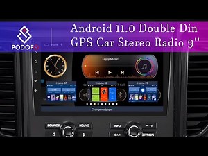 Android 11.0 Double Din GPS Car Stereo Radio 9'' HD 1080P (A2795) UI display+reversing connection