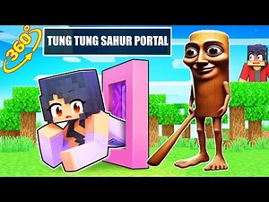 Aphmau TRAPPED in TUNG TUNG TUNG SAHUR Portal in Minecraft - Gameplay 360°