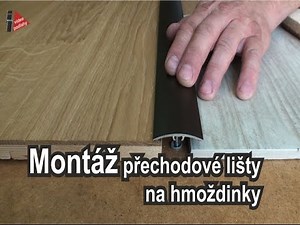 Přechodové lišty na podlahy instalace na hmoždinky