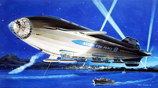 America’s nuclear “flying city” airship with a nightclub and a reactor gallery