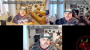 Watch AirCover 1080P WebCam Compare to Logitech and AverMedia Cams on Amazon Live