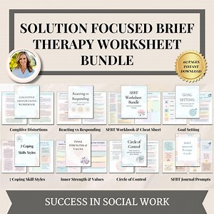 Solution Focused Therapy Mega Bundle, Mental Health,sfbt Worksheets Goals,sfbt Therapy Worksheets Solution Focused Brief Therapy Cheat Sheet - Etsy Australia