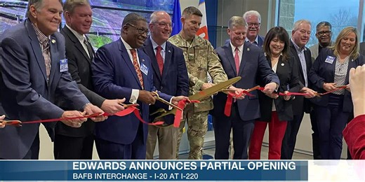 Update on progress of new Barksdale Air Force Base interchange