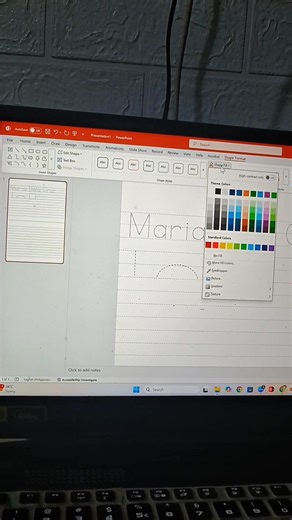 113K views · 469 reactions | TRACING NAME/LINE/SHAPE/CURSIVE USING POWERPOINT TUTORIAL ✍️ Please share and follow me for more. #RosiyelTV | Rosiyel TV | Facebook