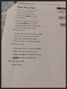 COMPREHENSION TOOLSIdentify Elements of a PoemPOP, POP, POP!... | Filo