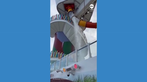 Passengers cry out in horror as water slide malfunction injures cruise ship guest