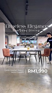 4.9K views · 301 reactions | Create a focal point in your dining room with our gorgeous CASS Dining Table. Our CASS contemporary dining table with porcelain top offers great advantages, as it is scratch, stain and heat resistant that will withstand daily wear and tear of everyday lives. At only RM1,990, the dining set is completed with six complementing dining chairs in velvet to add a touch of glamour and elegance vibe to your dining interior. | Kinsen Home | Facebook