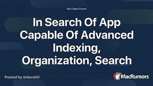 In Search Of App Capable Of Advanced Indexing, Organization, Search and Meta Data For Image Files