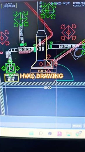 AutoCAD HVAC DRAWING #AUTOCAD #hvac #mepdesign