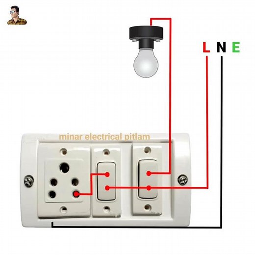 1 Socket 1 Holder Connection 2 Switch 1 Socket Wiring #electricboardconnection