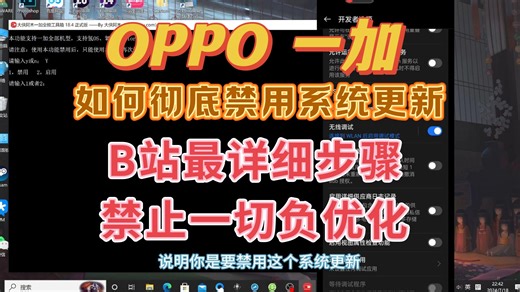 OPPO一加如何彻底禁用系统更新和推送，彻底关闭后台下载，B站最详细教程，针对ColorOS系统