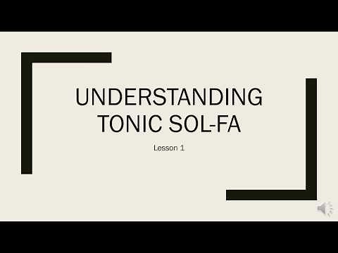 Understanding Tonic Sol-fa