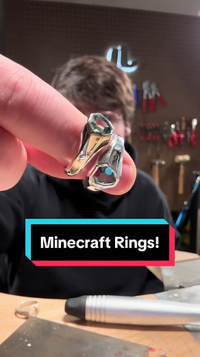 Making a #minecraft diamond (moissanite) ring! #minecraftmemes #ring #jewelry