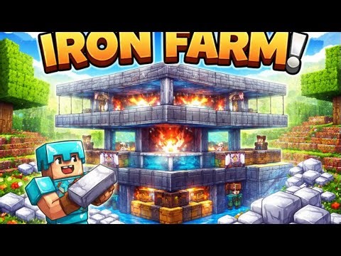 Granja de hierro actualizada, minecraft bedrock tutorial 1.21.131