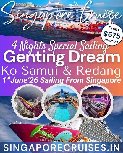 Genting Dream Cruise 4Nts, Sailing To Ko Samui & Redang. #gentingdreamcruise #dreamcruises #cruise