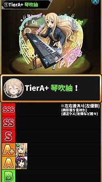 【モンスト】けいおん！コラボTier表＆キャラの魅力を解説！《メイン動画では引くべきか将来性やおすすめ度についても解説！》【VOICEVOX解説】 #モンスト #shorts #モンスターストライク