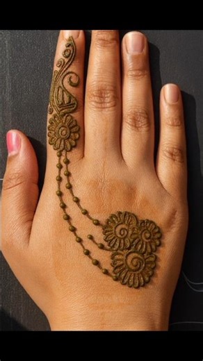 easy and elegent back hand mehandi design🎀