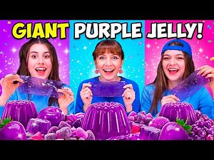 ASMR Purple Giant Jelly, Candy Race | Best Food Challenges Compilation