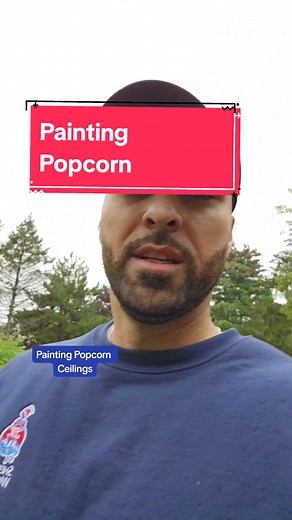 Tips for painting popcorn ceilings. #diyproject #diyhomeimprovementguy | popcorn ceiling