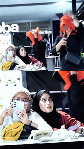 mixed-race woman head covered prank 001 #prank #funny #ele #pranks #shorts #music #komedi #fun