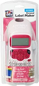 DYMO Label Maker, LetraTag 100H Pink Handheld Label Maker & Lt Label Tapes, Easy-to-Use, Great for Home & Office Organization