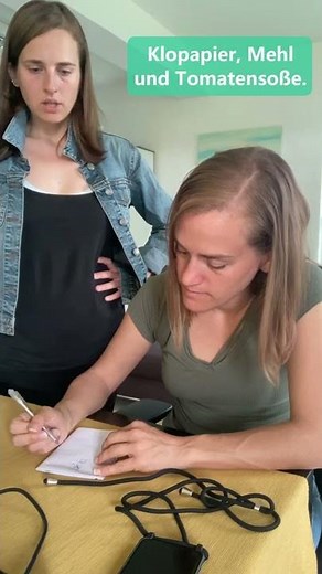 Jenny needs to write a shopping list📝! But why is she annoyed😒? #shorts #learngerman #lingonigerman