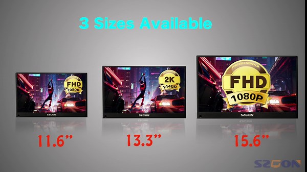 Portable Monitor 13.3 Inch 2K 2560×1440 Computer Display USB C Gaming Monitor IPS Screen VESA Mount Type-C and Mini HDMI Input for PS3 PS4 Xbox Raspberry Pi Laptop PC MAC, Include Smart Case