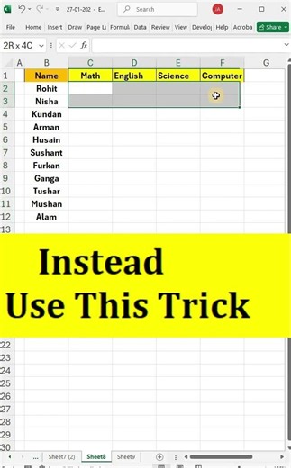 ✅How to create test data for scores in excel 💯 😱 #excel #office #spreadsheet