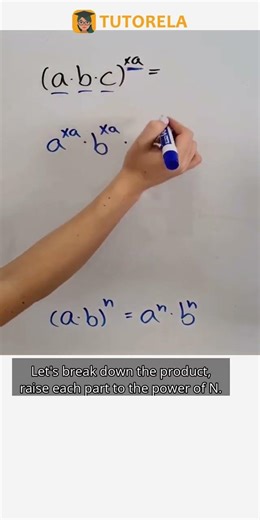 Solving (a×b×c)^xa Using Exponents in Algebra #Math #ExponentsRules #PowerOfAProduct