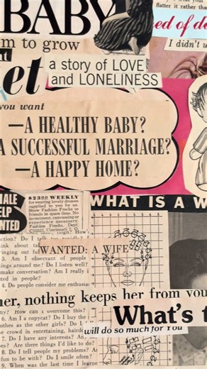 made this huge collage with magazines from the 50s-80s to process the times we’re living in now