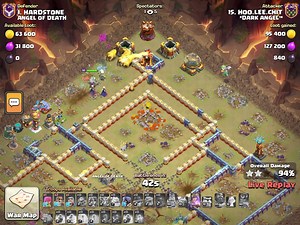 Grabe to! Binasag nya yung #1 max townhall 16 with supercharged defs gamit lang ang townhall 15 | JUN Gaming