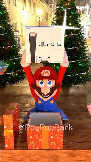 Mario's Christmas Present Competition Gets INSANE #brainrot #christmas #funny #shorts #memes