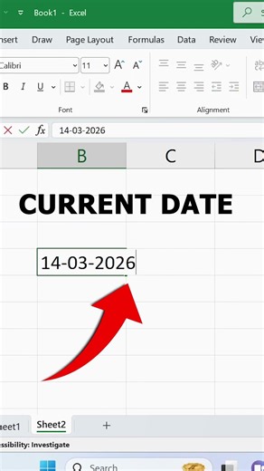 Excel में Current Date & Time कैसे डालें? (Shortcut Trick)