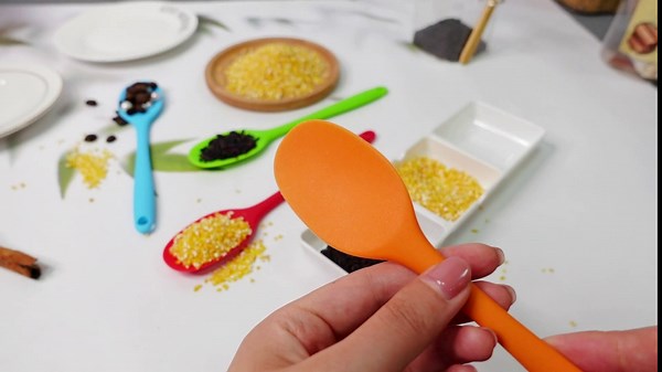 Rtteri 20 Pieces Silicone Serving Spoons Set Nonstick Heat Resistant Small Cooking Baking Spoons for Mixing, Baking, Stirring, Turning, Scraping Kitchen