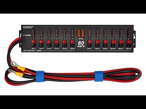 F-1084B Wired 12 Port Powerpole DC Power Splitter Distribution Module