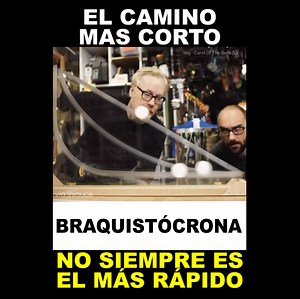 Ciencias TV | El camino más corto no siempre es el más rápido https://es.wikipedia.org/wiki/Curva_braquistócrona #Matemáticas #Geometría #Curva... | Instagram
