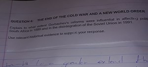 Explain the extent to which Gorbachev's reforms were influentia... | Filo