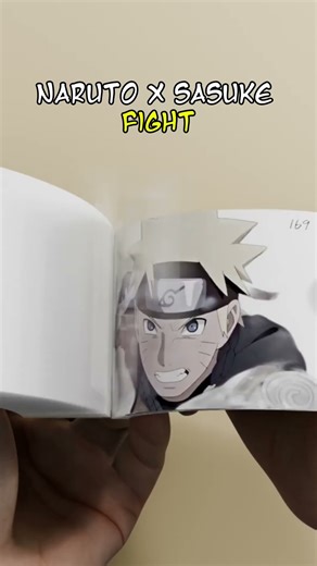 Naruto X Sasuke Fight Flipbook #naruto #sasuke